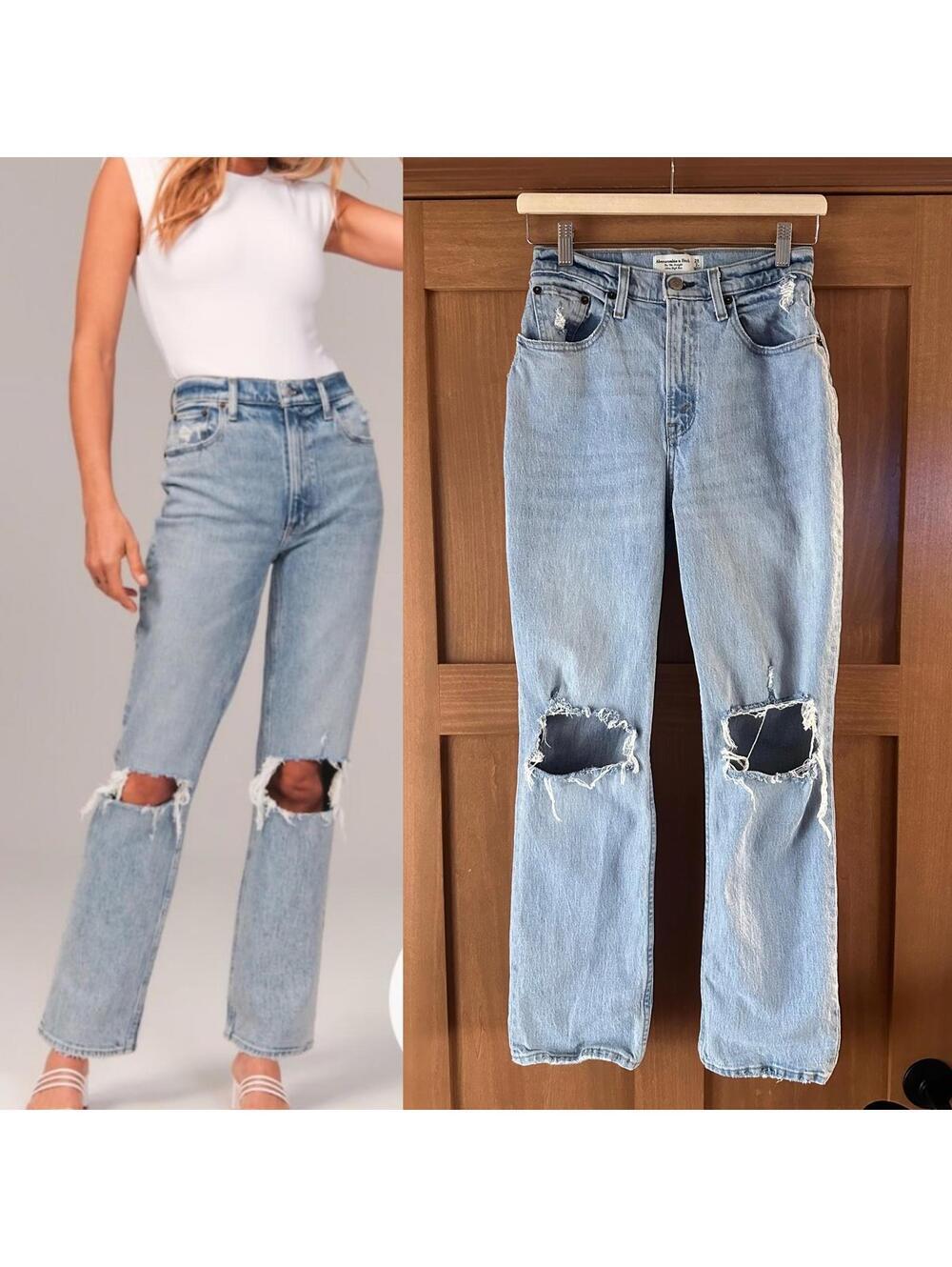 Abercrombie & Fitch The 90’s Straight Ultra High Rise Curve Jeans Women’s 26/2S